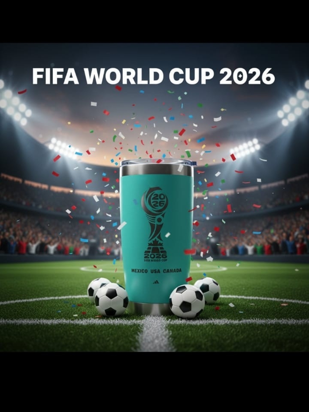 FIFA World Cup 2026 Teal Stainless Tumbler